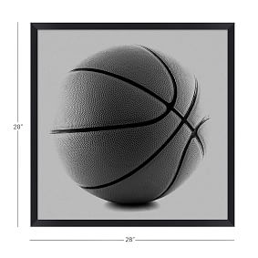 Basketball Framed Art, 28"x28"