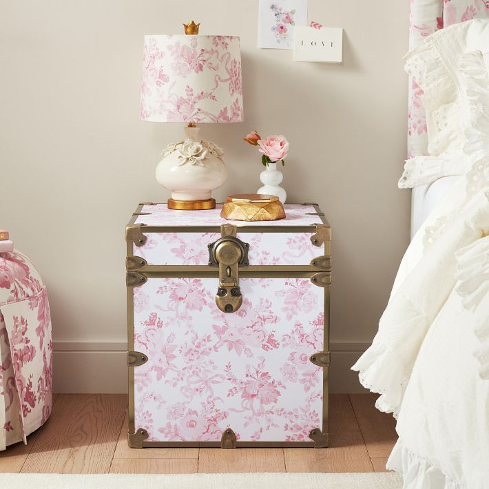 LoveShackFancy Garden Damask Cube Dorm Trunk | Pottery Barn Teen