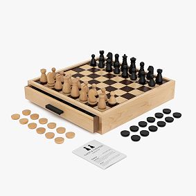 Luxe Maple Collection - Chess &amp; Checkers