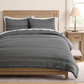 Open Box: Buttery-Soft Striped Comforter, Twin/Twin XL - Charcoal