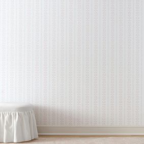 Floral Heart Stripe Wallpaper Samples