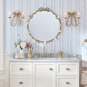 LoveShackFancy Bouquet Round Mirror (26.5"x25.5")