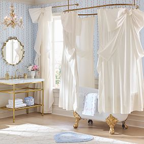 LoveShackFancy Oversized Bow Shower Curtain