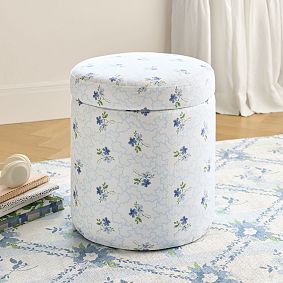 Hill House Home Round Storage Ottoman