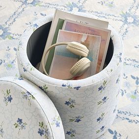 Hill House Home Round Storage Ottoman