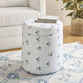 Hill House Home Round Storage Ottoman