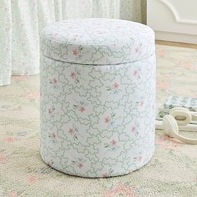 Hill House Home Round Storage Ottoman
