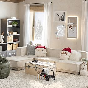 Teddy Fur Snowman Pillow