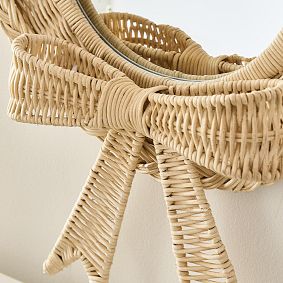 LoveShackFancy No Nails Rattan Bow Mirror (18"x28")