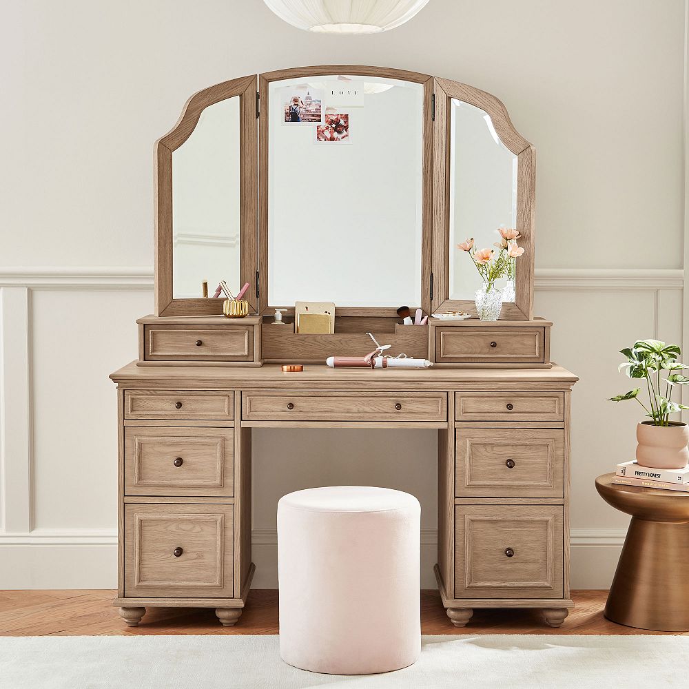 dressing table Black Walnut Solid Wood Vanity Table. 39.4x17.7x31.9 inch/ 100x45x81m/ Rich Dark Walnut color/ Black Walnut Bethes Constructed from high Modern Makeup Vanity Table, Dressing