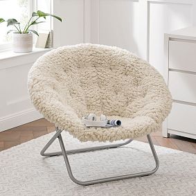 Jumbo Sherpa Natural Hang-A-Round Chair
