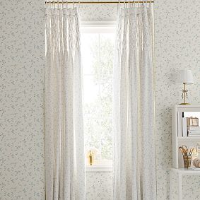 LoveShackFancy Smocked Prairie Floral Curtain