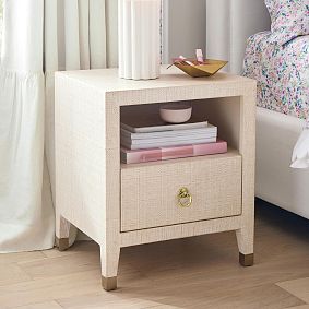 AERIN Raffia Nightstand (19")
