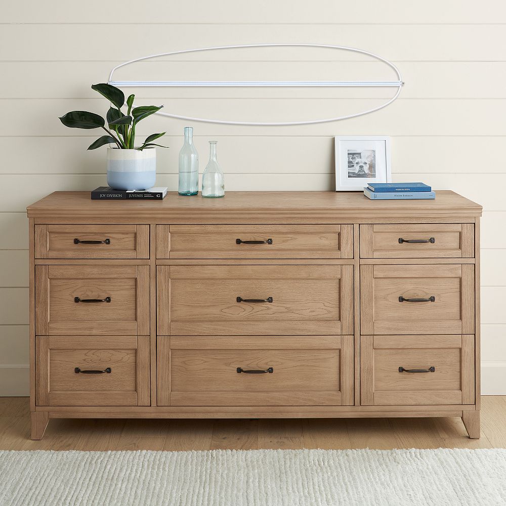 dresser 9 drawer Elure Wood 9-Drawer 18 1/2 Height GrandView 9-Drawer Dresser