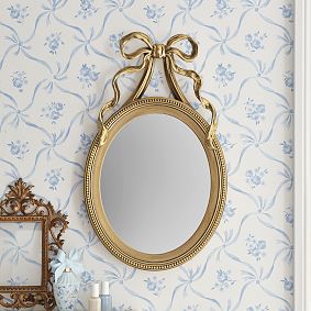 LoveShackFancy No Nails Oval Wall Mirror (21")