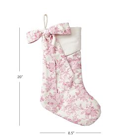 LoveShackFancy Pink Damask Stocking