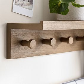 No Nails Ledge With Hooks (24")