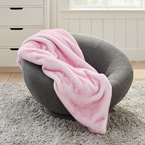 Tipped Faux-Fur Throw