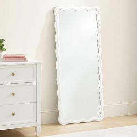 Floor-Length Scalloped Mirror (26"x59")