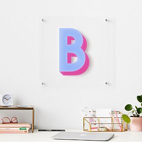 Acrylic Square Decal Monogram