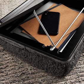 Charcoal Adjustable Sherpa Lapdesk with Storage
