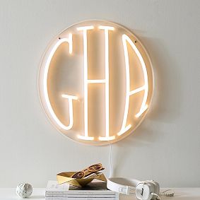 Create Your Own - Circle Monogram Neon LED Wall Light