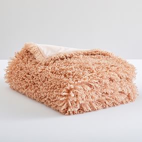 Curly Mongolian Faux-Fur Throw