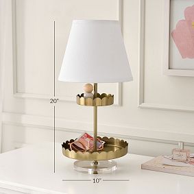 Scallop Tiered Catchall Table Lamp