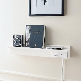 No Nails Plug-In Charging Ledge with USB A/C (24")