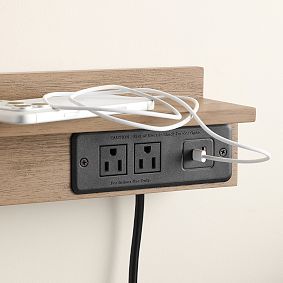 No Nails Plug-In Charging Ledge with USB A/C (24")