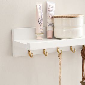 No Nails Ledge With Jewelry Hooks (24")