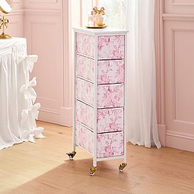 LoveShackFancy Rolling 5-Drawer Cart (9.5"x35")