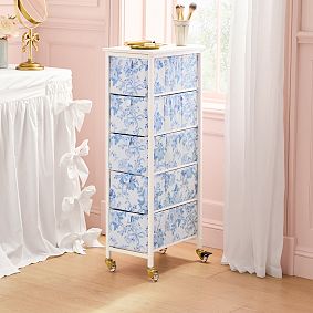 LoveShackFancy Rolling 5-Drawer Cart (9.5"x35")