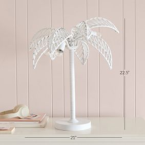 Palm Tree Rattan Table Lamp (22.5")