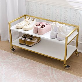 Underbed Shoe Rolling Cart (31.25"x16.25")