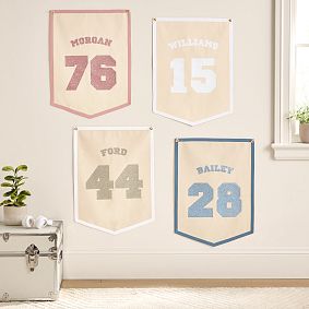 Personalized Varsity Number Pentagon Flag