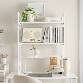 Dorm Foldable Wooden Desk Hutch (28")