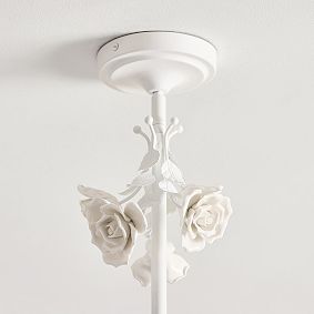 LoveShackFancy Floral Crystal Bead Chandelier (15.25")