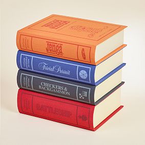 Vintage Bookshelf Collection 4-Pack: Jenga®, Battleship®, Checkers, Trivial Pursuit®