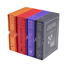 Vintage Bookshelf Collection 4-Pack: Jenga®, Battleship®, Checkers, Trivial Pursuit®