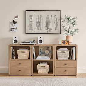 Keaton 4-Drawer Bookcase with Cubbies (66")