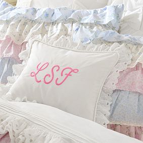 LoveShackFancy Bow Lumbar Pillow Cover