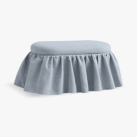 Skirted Oval Storage Bench (33.5")