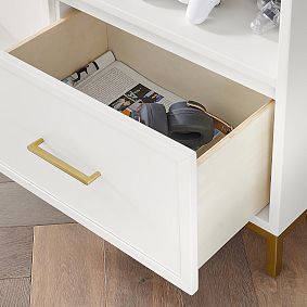 Blaire Media Tall Bookcase with Drawers (110")