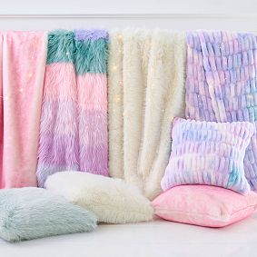 Tipped Faux-Fur Throw