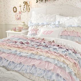 LoveShackFancy Tiered Ruffle Duvet Cover