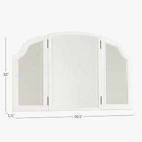 Chelsea Mirror Vanity Desk Hutch (50.5")
