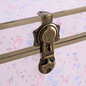 LoveShackFancy Windsor Rose Viola Cube Dorm Trunk (18")