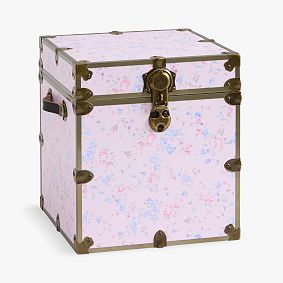 LoveShackFancy Windsor Rose Viola Cube Dorm Trunk (18")