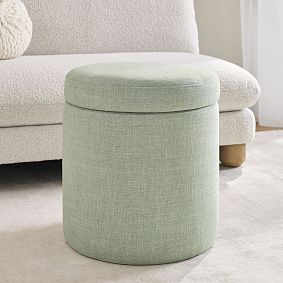 Simple Round Storage Ottoman